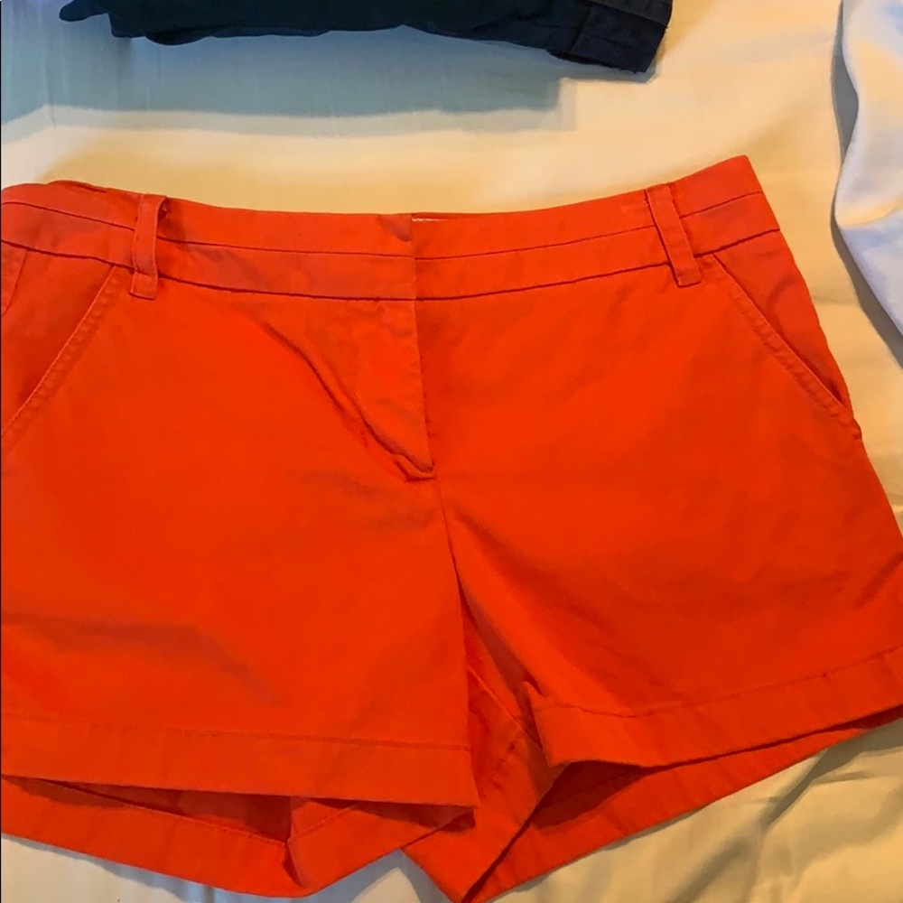 J. Crew 4” chino shorts. Size 6. Brick red